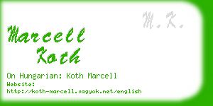 marcell koth business card